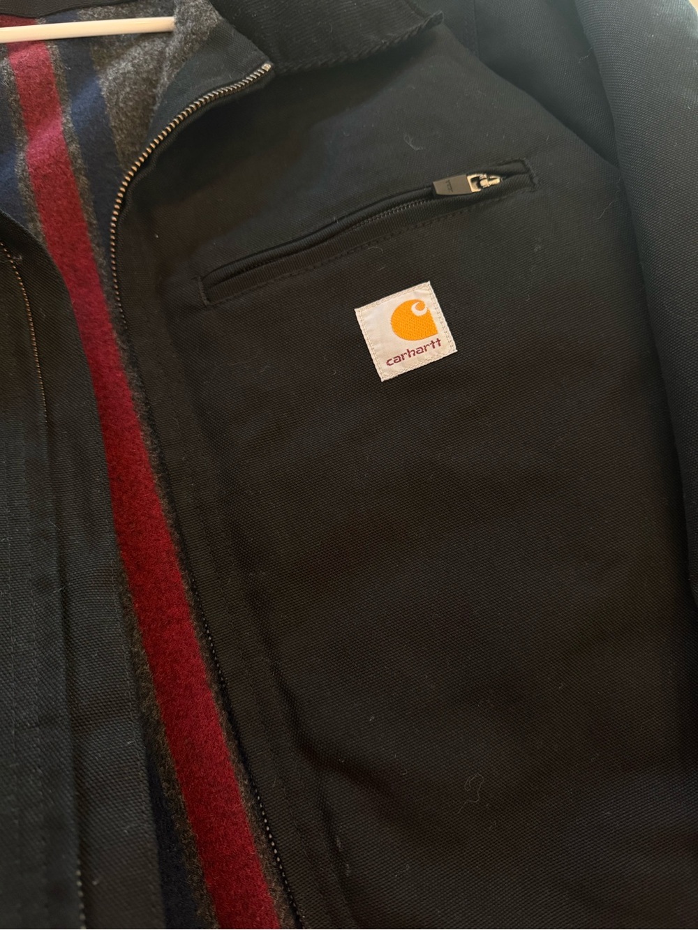 Carhartt Men’s Detroit Blanket Lined Black Work Jacket 3XL - Picture 8 of 9